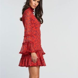 SONNY FRILL DRESS IN RED DIT FL